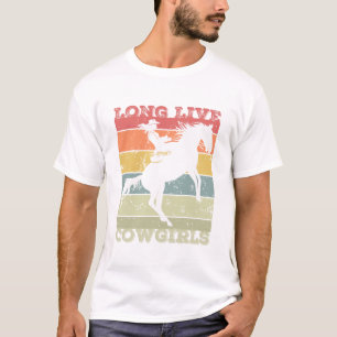 Lange live cowmeiden - Westerne stijl vieren T-shirt