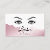 Lange mooie Lashes Eyes en Brows Hand getekend Visitekaartje (Voorkant)
