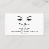 Lange mooie Lashes Eyes en Brows Hand getrokken Bu Visitekaartje (Achterkant)