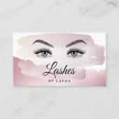 Lange mooie Lashes Eyes en Brows Hand getrokken Bu Visitekaartje (Voorkant)