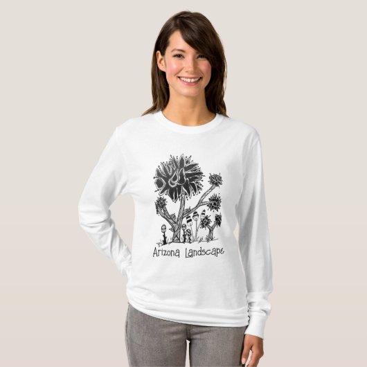 Lange mouw AZ Landschap T-Shirt (Voorkant volledig)