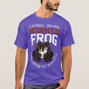 Lange neus gehoornde kikker t-shirt