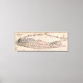  Lange NY Railroad Map (1882) Canvas Afdruk (Voorkant)