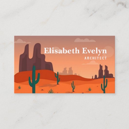 Lange opname van woestijnlandschap visitekaartje