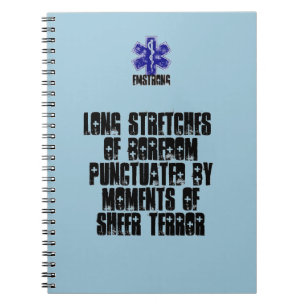 Lange periodes van verveling, momenten van terreur notitieboek