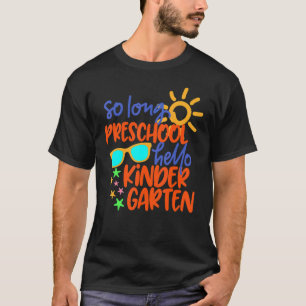 Lange preschooldiploma Hallo Kindergarten T-shirt