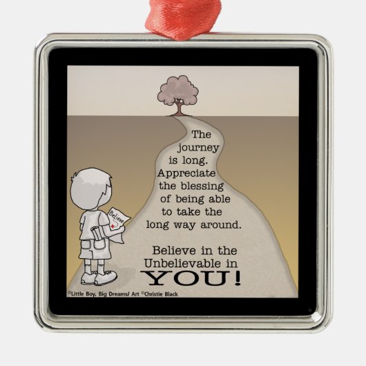 Lange reis metalen ornament (Voorkant)