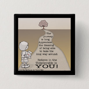 Lange reis vierkante button 5,1 cm