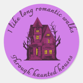 Lange romantische wandelingen door spookhuizen Sti Ronde Sticker