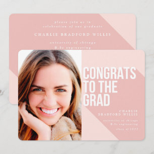 LANGE SCHADUWCONGRATEN VOOR DE AFSTUDEERDER BLUSH  KAART