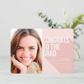 LANGE SCHADUWCONGRATEN VOOR DE AFSTUDEERDER BLUSH KAART (Staand voorkant)