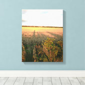 lange schaduwen en herfstkleuren van landschap canvas afdruk (Insitu (Houten vloer))