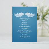 L'ange s'envole des cartes de Merci de sympathie (Debout devant)