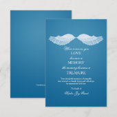 L'ange s'envole des cartes de Merci de sympathie (Devant / Derrière)