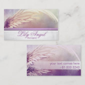 L'ange s'envole le carte de visite pourpre de (Devant / Derrière)