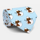 Lange sjaal op Sneeuwman Kerstmis Stropdas (Opgerold)