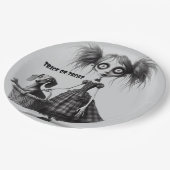 Lange Skinny Wide Eyed Gothic Meisje Papieren Bordje (Gekanteld)