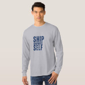 Lange-sleeve SHIP-SHIPMATE-SELF design t-shirt (Voorkant volledig)