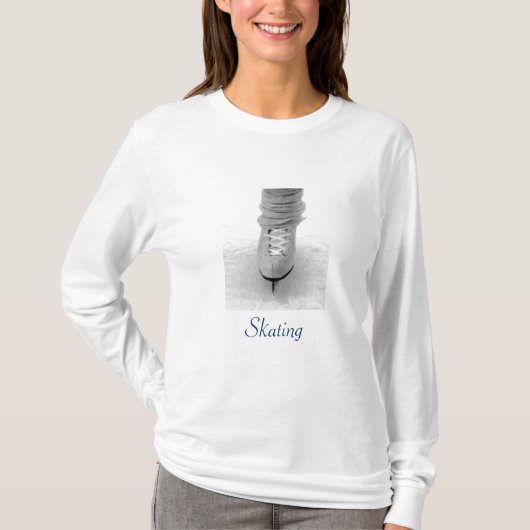 Lange Sleeve T-shirt voor 'Skating' Dames (Voorkant)