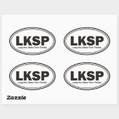 lange sleutel ovale sticker (Vel)