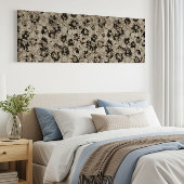 Lange smalle moderne bloemendoek gewikkeld canvas afdruk