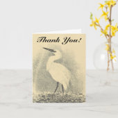 Lange staande vogel + "Dank je!" Kaart (Gele Bloem)