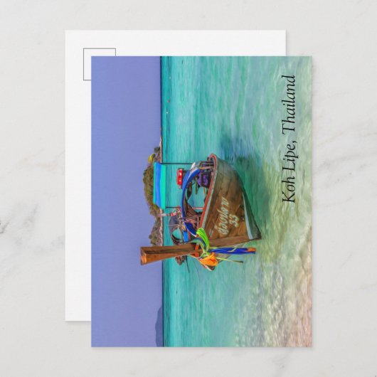 Lange staartboot, Koh Lipe, Thailand Briefkaart (Voorkant / Achterkant)