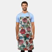 Lange stam Rozen en Monarch Vlinders Schort (Gedragen)