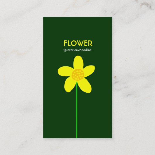 Lange stengel Bloem II - DK Groen Visitekaartje (Voorkant)