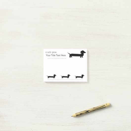 Lange teckel Grappige tekening Post-it® Notes (Op bureau)