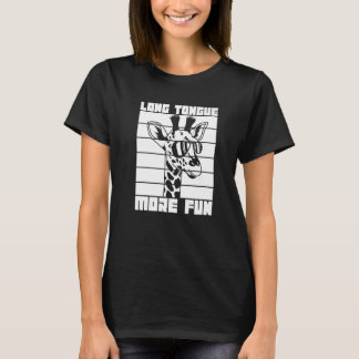 Lange tong leukere quote voor een giraffefan t-shirt