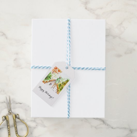 Lange Wandeling Thuis Cadeaulabel (Met Touw)