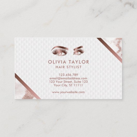 Lange wimpers & wenkbrauwen Make-up Artist Roos Go Visitekaartje (Achterkant)