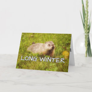 Lange winter wenskaart kaart