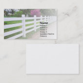 lange witte houten omheining visitekaartje (Voorkant / Achterkant)