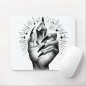 Lange zwarte spijkers & Crystal Energy Magic Muismat (Met muis)