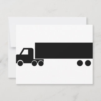 lange zwarte vrachtwagen