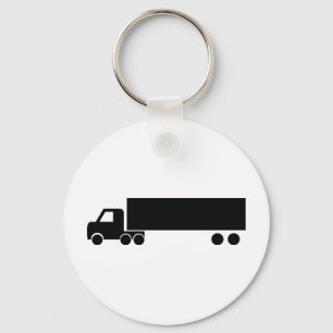 lange zwarte vrachtwagen sleutelhanger