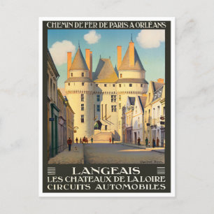 Langeais France vintage Briefkaart