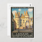 Langeais France vintage Briefkaart (Voorkant / Achterkant)