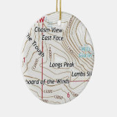 Langen Peak Colorado Fourteener Keramisch Ornament (Rechts)