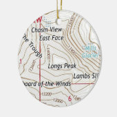 Langen Peak Colorado Fourteener Keramisch Ornament (Links)