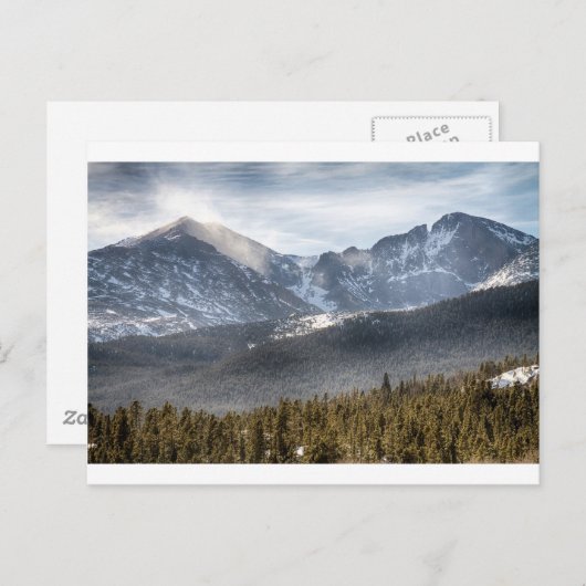 Langen Peak Winter Uitzicht Briefkaart (Voorkant / Achterkant)