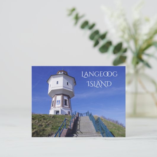Langeoog Island Water Tower, East Frisia, Duitslan Briefkaart (Staand voorkant)