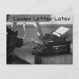 Langere brief Later  Briefkaart van de Schrijfmach