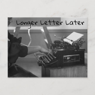 Langere brief Later  Briefkaart van de Schrijfmach