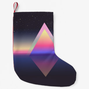 Langere driehoek. Ethereum concept. futuristische Kleine Kerstsok