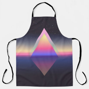 Langere driehoek. Ethereum concept. futuristische Schort
