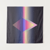 Langere driehoek. Ethereum concept. futuristische Wandkleed (Voorkant (horizontaal))