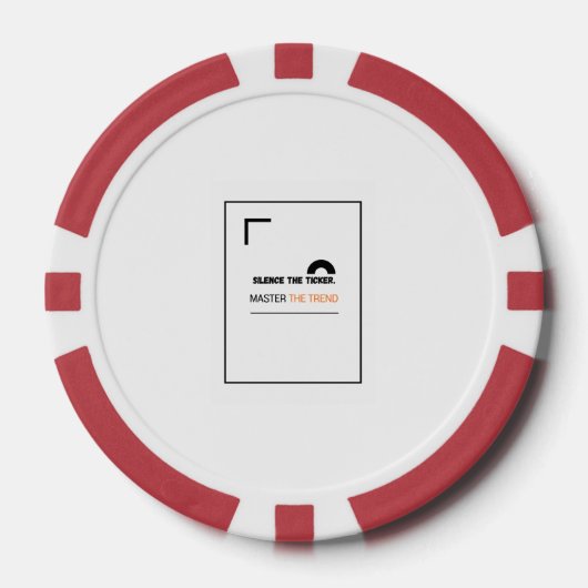 Langetermijnbelegger – stil thema poker chips (Voorkant)